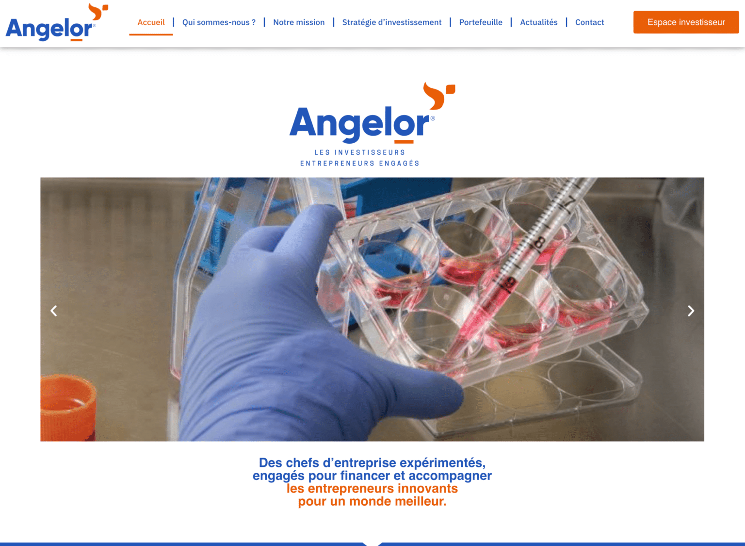 Main en gants, manipulation de cellules en laboratoire.