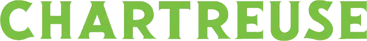 Logo typographique vert du mot Chartreuse